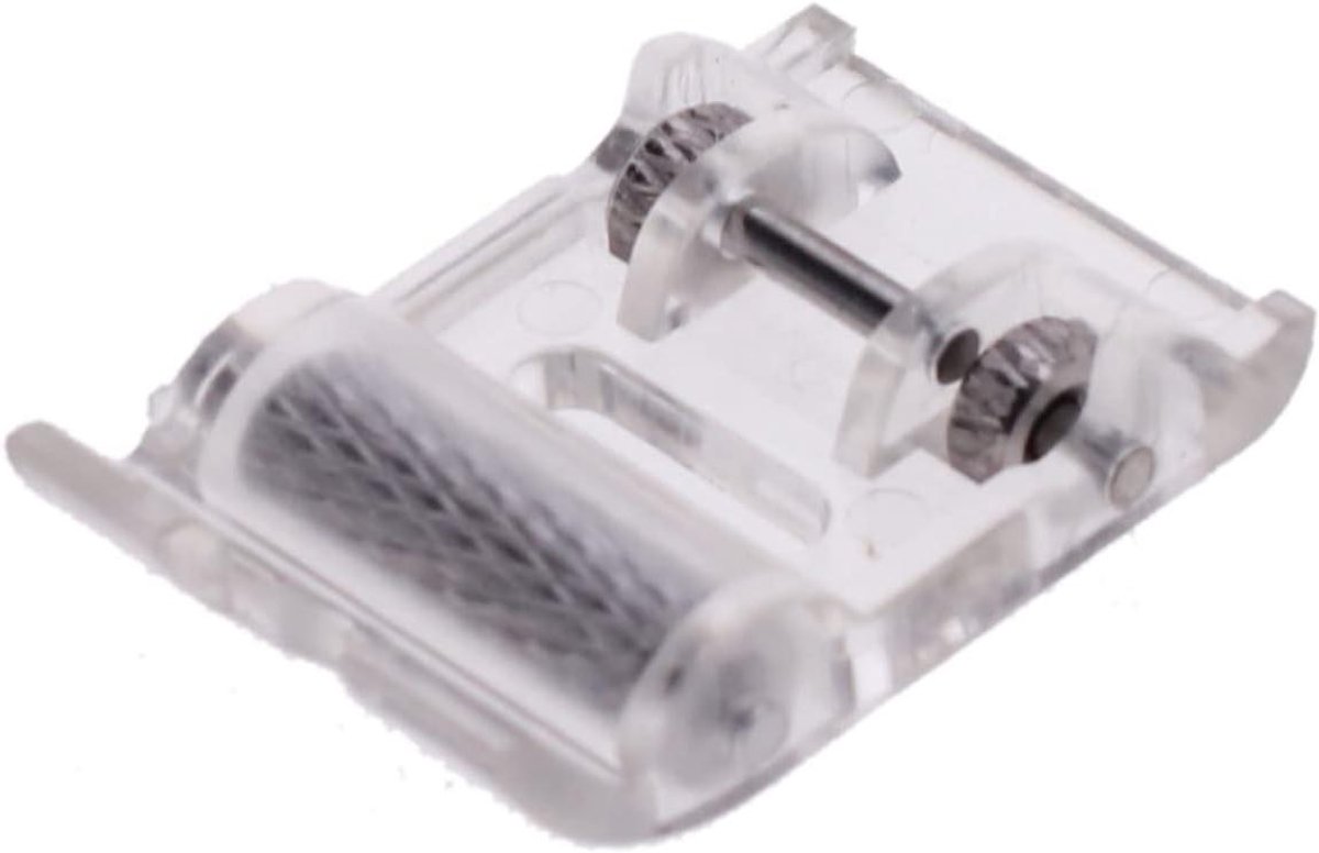 Naaivoet - Rolvoet - Moeilijke Stoffen Naaien - Metalen Wielen - 7 mm - Transparant