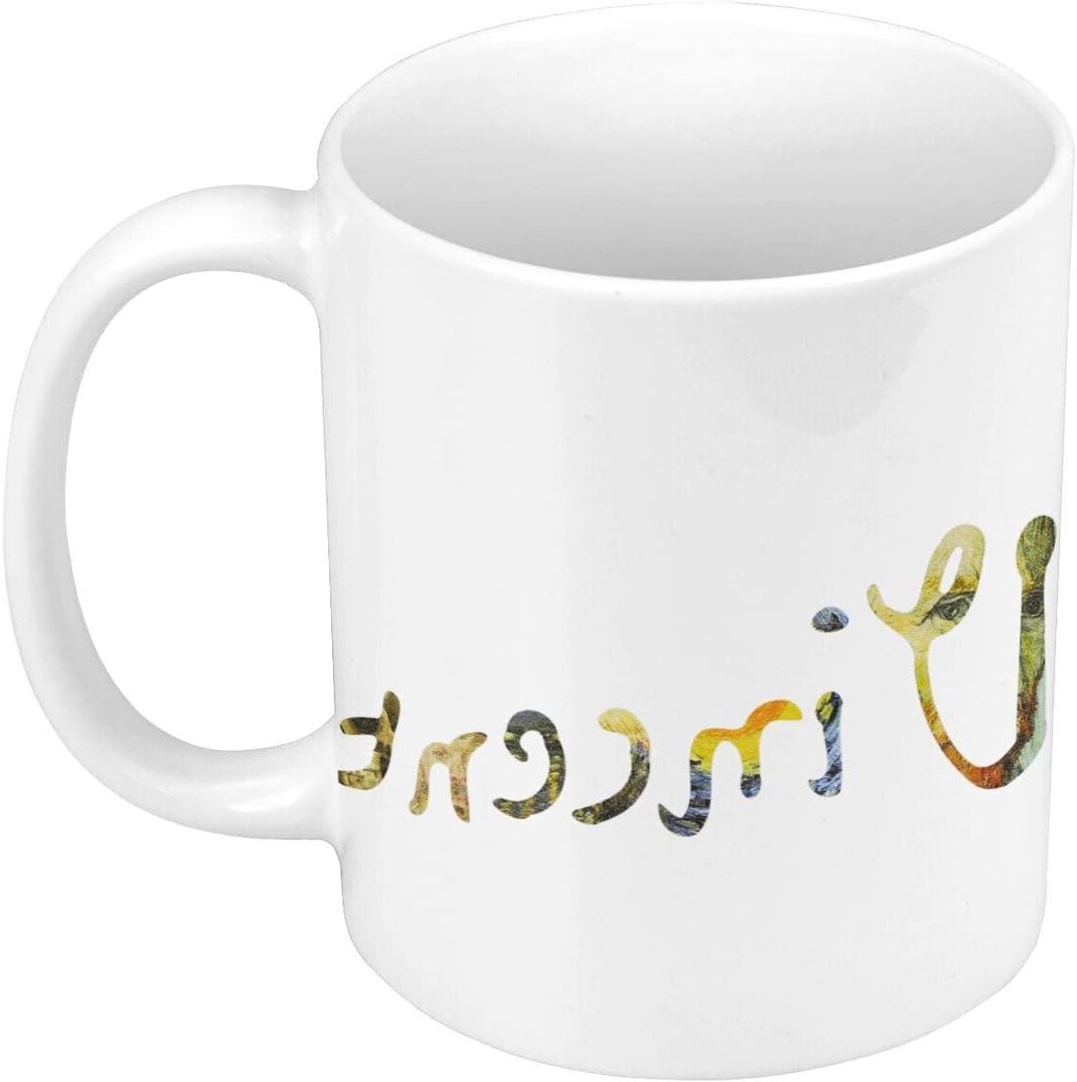 Keramische Mok - Koffiebeker Kunst - Genieten van Drankjes - Onverwoestbare Druk - 325 ml - Wit