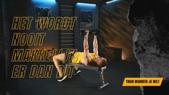 Trex Sport TX-100B Rechte Bank Voor Krachttraining – Rechte Fitnessbank – Stabiele Trainingsbank – Voor Dumbbell Oefeningen – Inklapbaar – Tot 120 kg