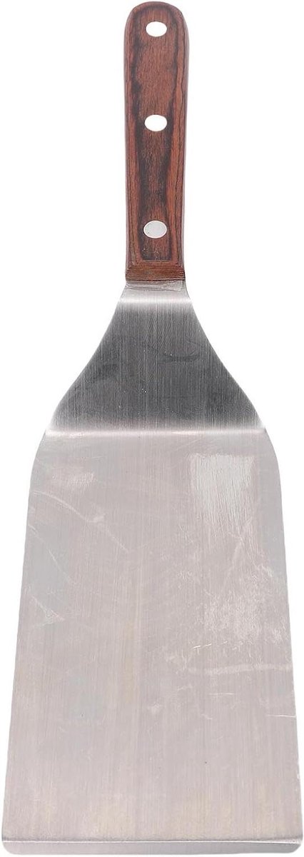 Metalen spatel - Kookschop grill - Barbecue koken - Ergonomische handgreep - 11 inch - Zilver