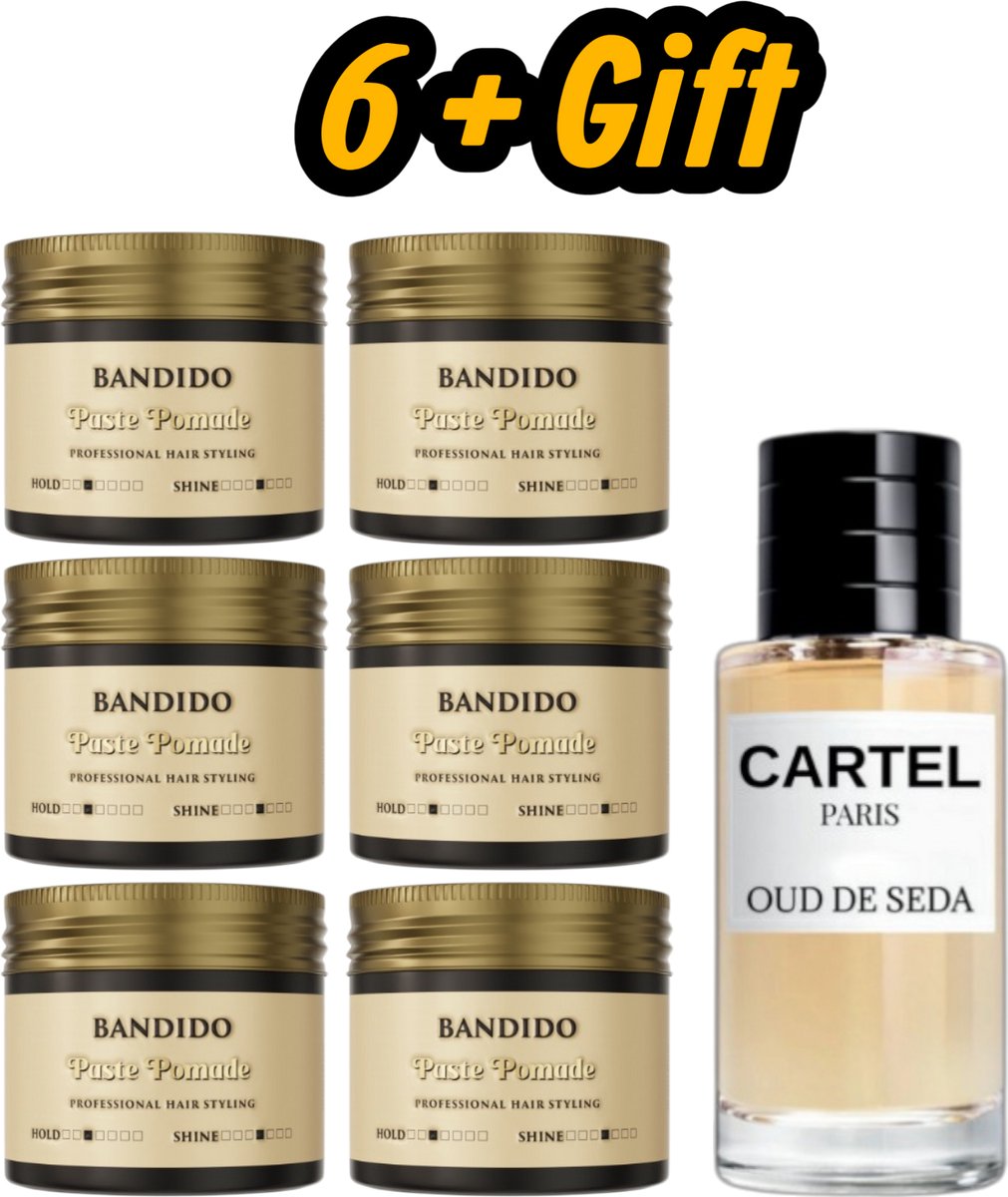 Bandido Paste Pomade - 6x 125ml + 1X Cartel Parfum 50ml GIFT