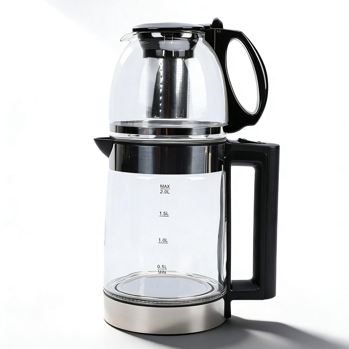 Cosensi - Dailygoods - Elektrische Waterkoker met Thee-ei en Dubbele Pot