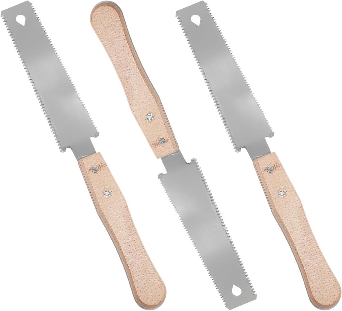 Set van 3 Japanse fijne handzagen voor houtbewerking, precisiezaag voor DIY en timmerwerk, ideaal voor verstekzagen en houtprojecten