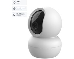 Trust IPCAM-2800 – WiFi Beveiligingscamera voor binnen – 360 graden draaibaar – Nachtzicht – Human Detection – Pushmeldingen – Ingebouwde sirene – Gratis App – 2MP-resolutie – Wit