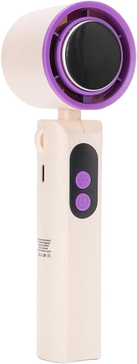 Oplaadbare Handventilator - Persoonlijke Koeler - Verfrissing Onderweg - Digitale Batterijweergave - 4000 mAh Batterij - Roze