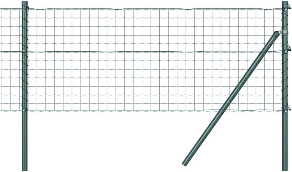 Hek met paal - Tuinafsluiting paneel - Tuin afzetten - Aanpasbare setup - 10 meter lengte - Groen