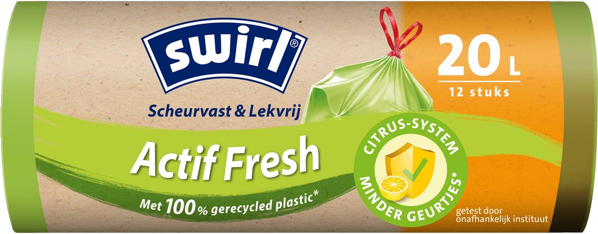 Swirl Vuilniszakken met Actifresh 20 liter 12 stuks