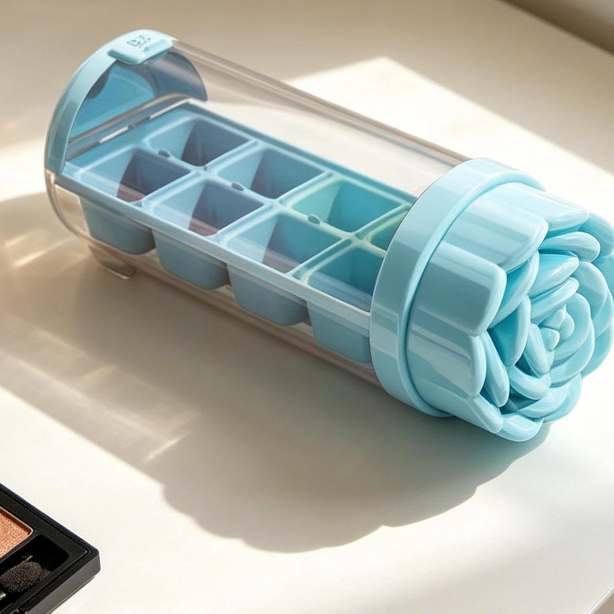 IJsvorm Cocktails - Siliconen Vorm - Dranken Koelen - Elegante Bloemvorm - 8 Vakjes - Blauw