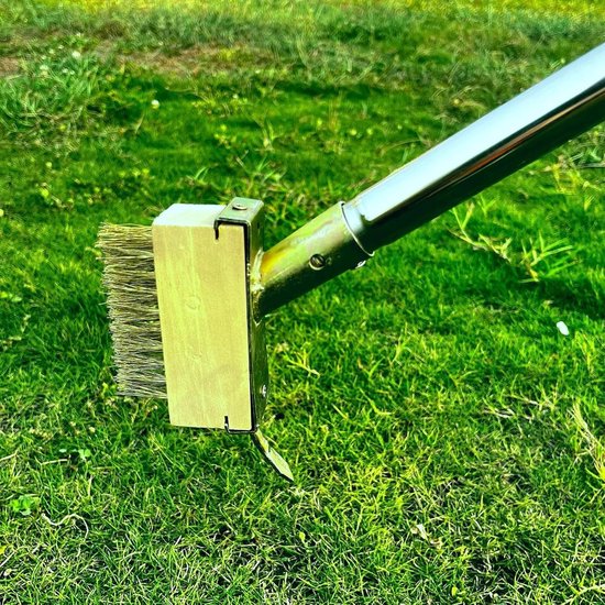 Tuingereedschap 2-in-1 - Mosverwijderaar Schraper - Terrassen Reinigen - Verstelbare Lengte - Tot 1.48m - Grijs van Tuingereedschap. — afbeelding 3
