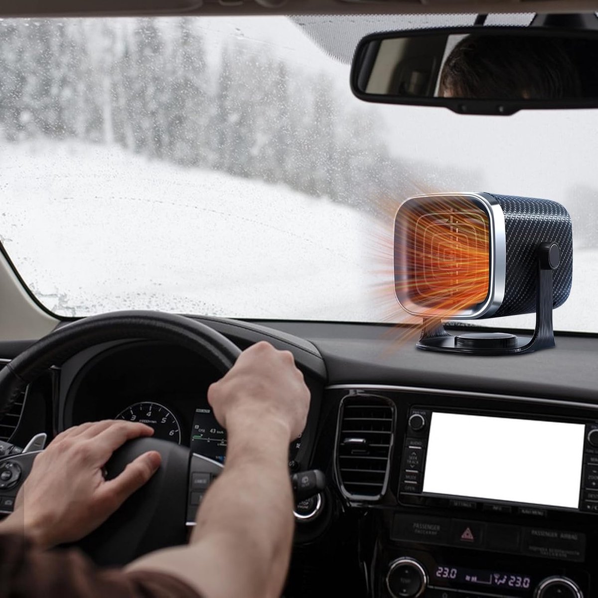 Auto Verwarming - Voertuig Ontdooier - Veilig Zicht - 2-in-1 Functie - 12.5 cm - Meerkleurig