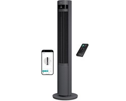 Duux Elevate Smart – Stille Torenventilator met Ionisator – 26 Snelheden & Slaapmodus - Grijs