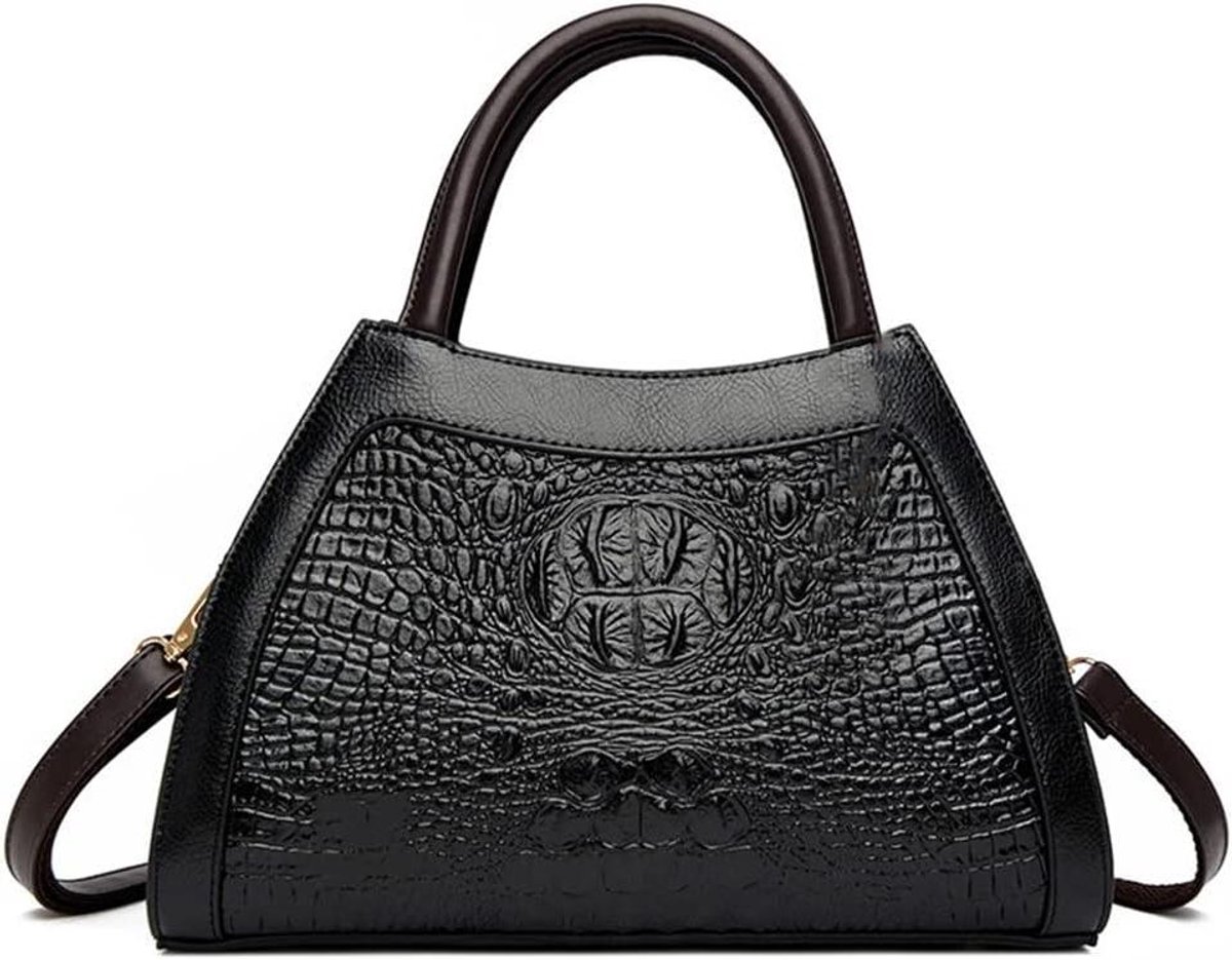 Dames Handtas - Schoudertas Portemonnee - Dagelijks Gebruik - Stijlvol Design - 32 cm - Zwart