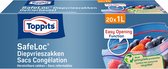 Toppits Safeloc Diepvrieszakken 1 Liter 20 stuks