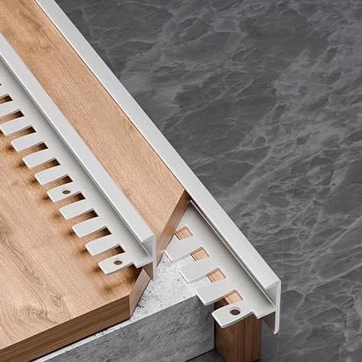 Metalen Trapneusprofiel - Vloerrand Bescherming - Trap Rand Afwerking - Antislip Duurzaam - 90 cm - Mat