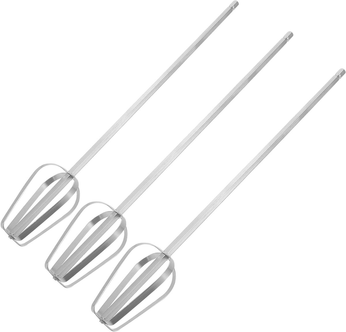 Mixer Kloppers - Keuken Accessoires - Eten Bereiden - Verlengde Schacht - 3 Stuks - Zilver