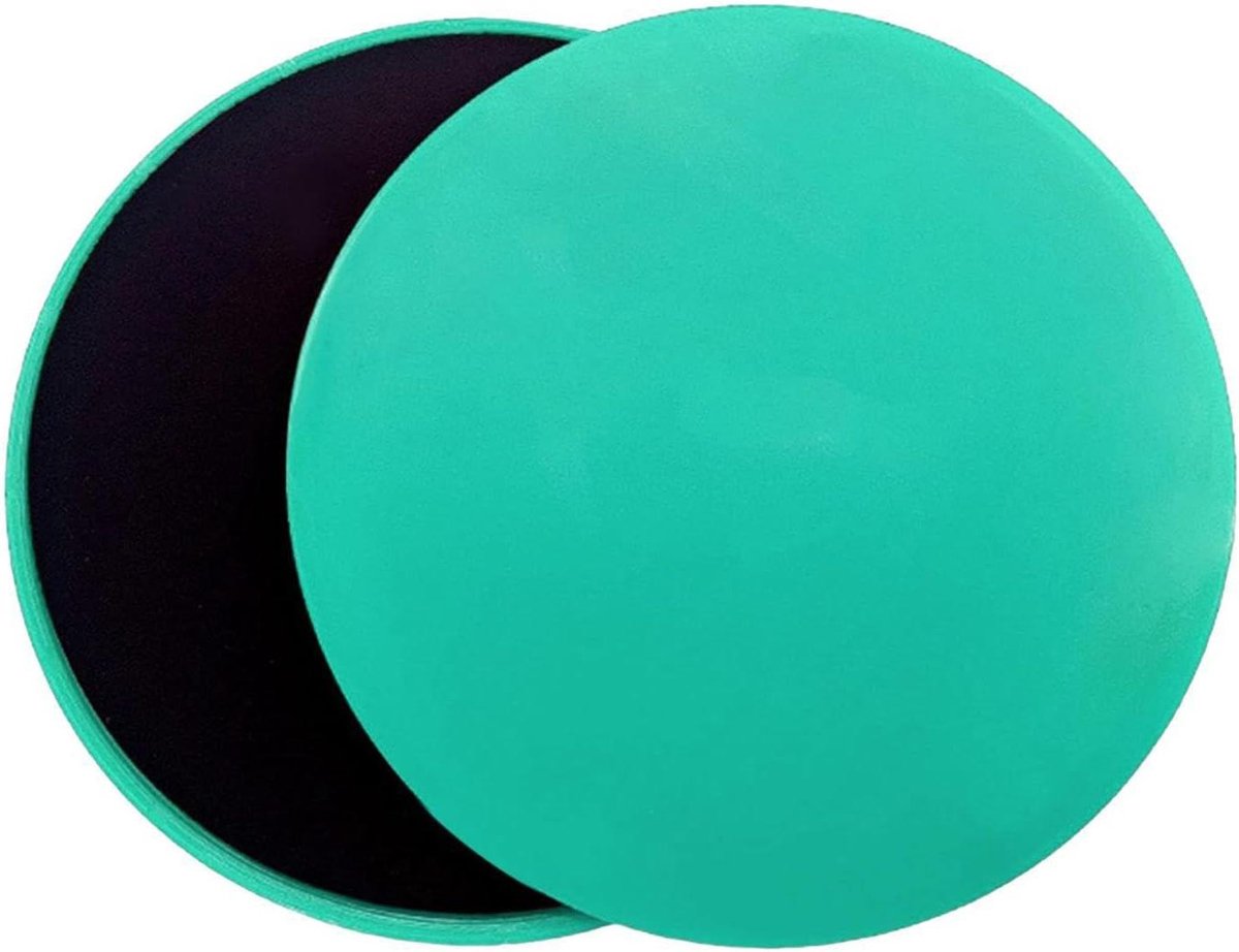 Glijdende Oefenschijven - Fitness Gliders Core Sliders - Kracht Conditioning - Antislip Schuimlaag - 17 cm diameter - Muntgroen