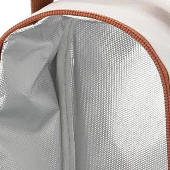 Lunchtas - Opbergtas Handvat - Maaltijd Transport - Geïsoleerd Oxford-doek - 22 x 13 x 10 cm - Wit — afbeelding 3
