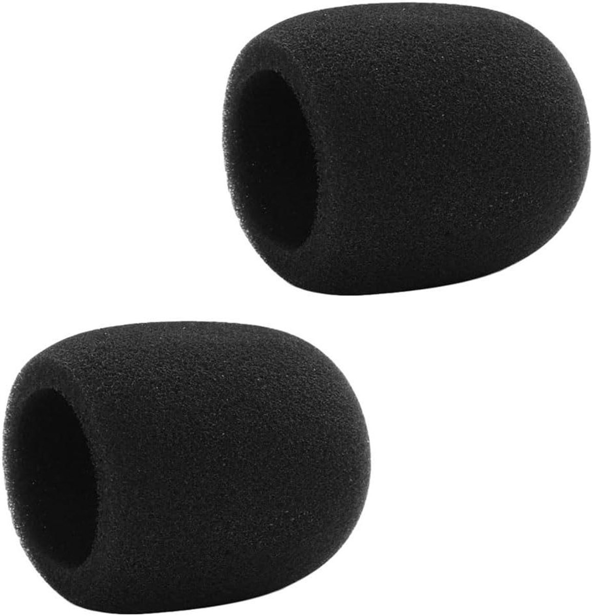 Microfoon Covers - Windscherm Spons - Opname Verbeteren - Ruisonderdrukking - 2 Stuks - Zwart
