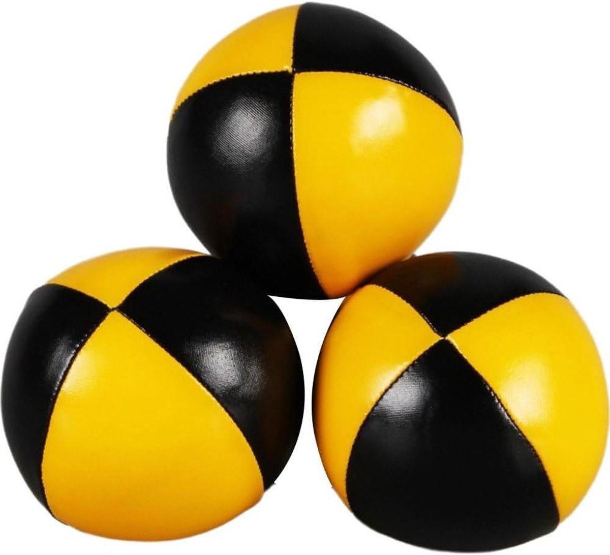 Juggling Ballen Set - Circus Ballen - Beginners Oefenen - Onregelmatig Ontwerp - 3 Stuks - Geel Zwart