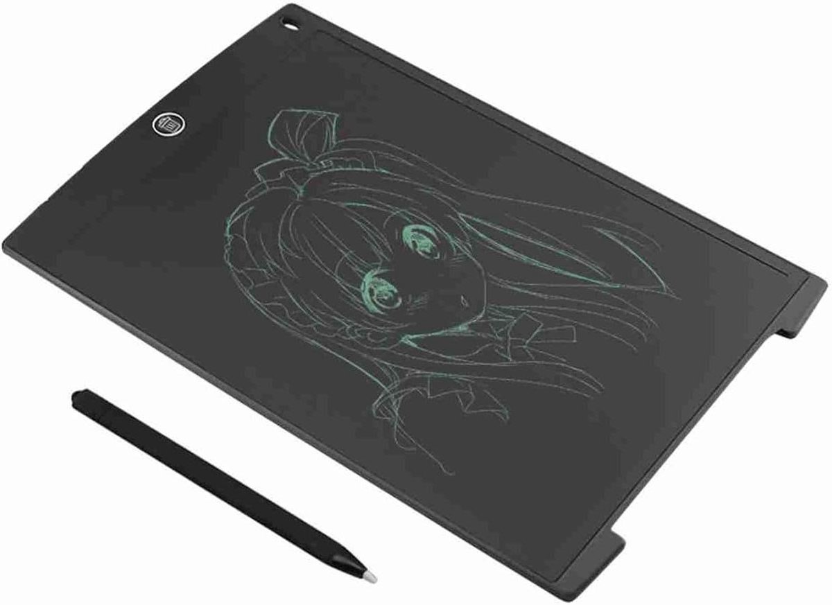 Tekentablet LCD - Schrijftablet Pen - Tekenen en schrijven - Milieuvriendelijk en licht - 12 inch - Zwart