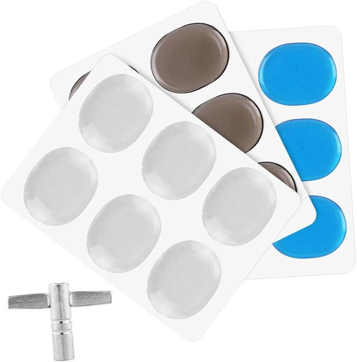 Drum Demper Pads - Trommel Mute - Stil Oefenen - Volumevermindering - 33x25x2 mm - Meerkleurig