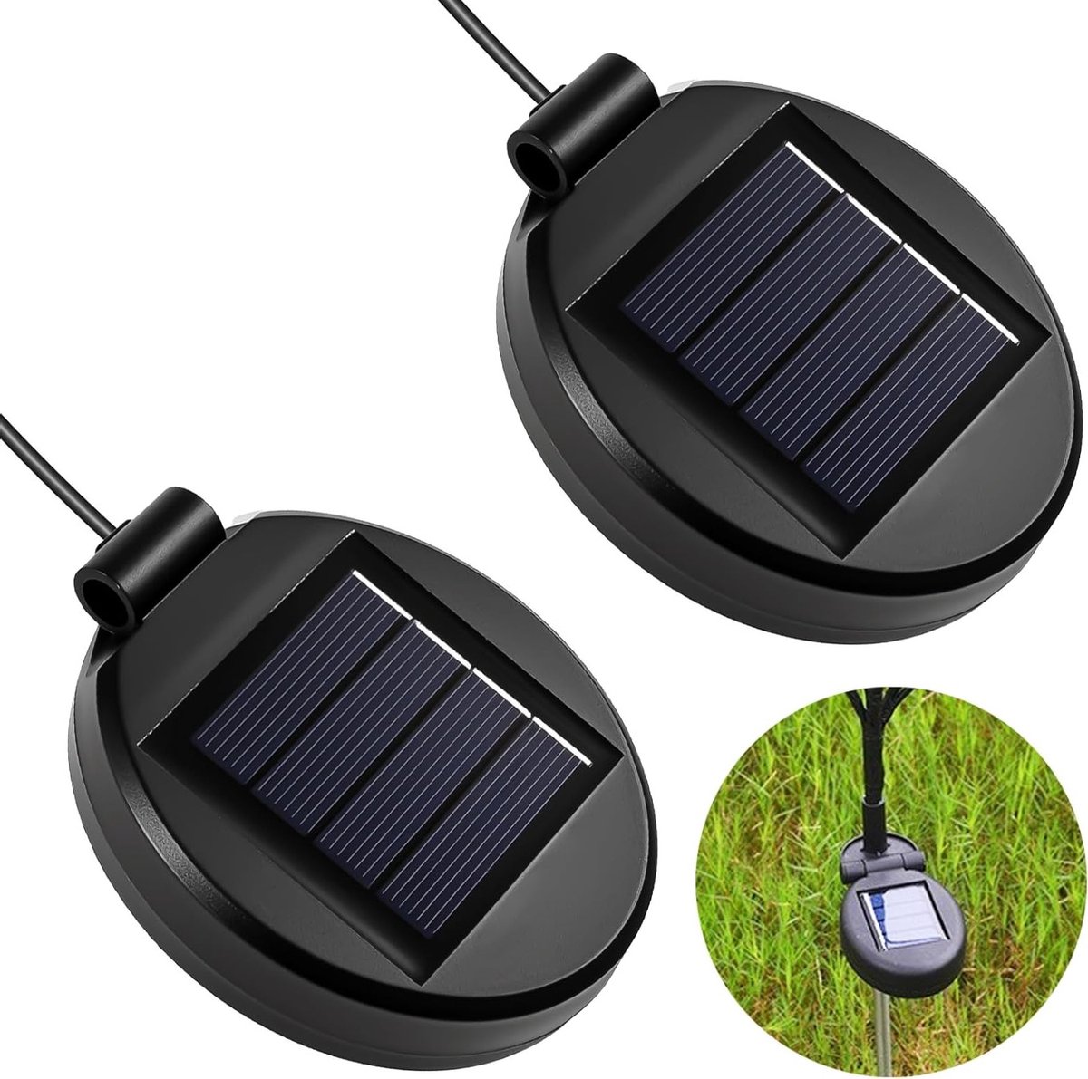 2 Stuks Zonnebloem Solar Lampen Vervangende Onderdelen met Batterijbox voor Buitenverlichting in Tuin en Courtyard
