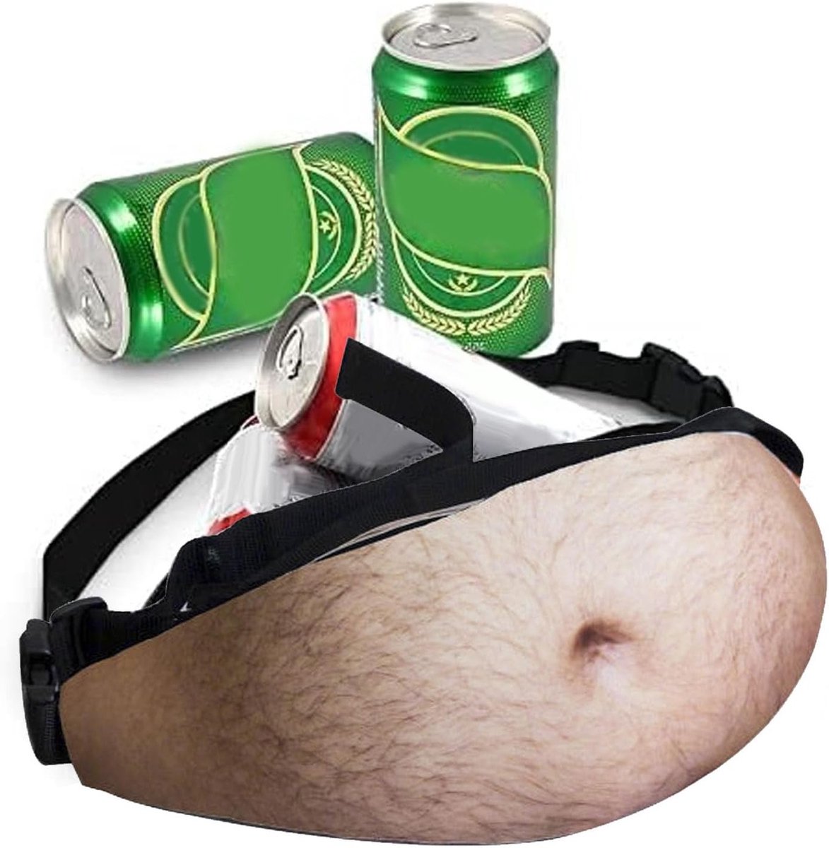 Grappige Cadeaus voor Mannen, Buikvormige Heuptas met Verstelbare Band, Ideaal voor Vader, Uniek en Handig, 33cm x 23cm x 4cm