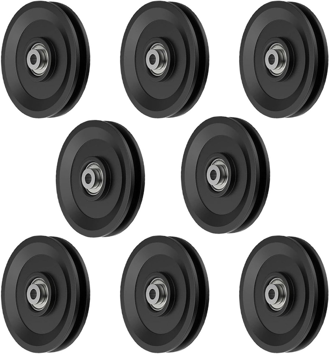 Duurzame Nylon Katrollen 115 mm voor Fitnessapparatuur, Universele Lager Kabel, Vervangingspulley voor Gym en Garagedeuren, Set van 8