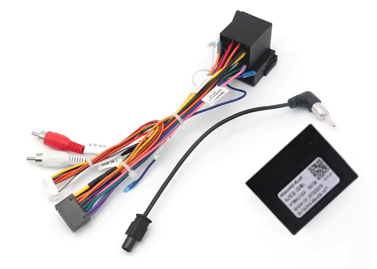 Iso kabelset met canbus decoder voor Carplay en autoradio | Geschikt voor o.a. Audi A3 A4 A6 Allroad S6 Seat Exeo | Iso adapter kabel stekker connector aansluiting adaptor verloopstekker | 1997 - 2013 | 8E 8F B9 B7 RNS-E RNSE-PU