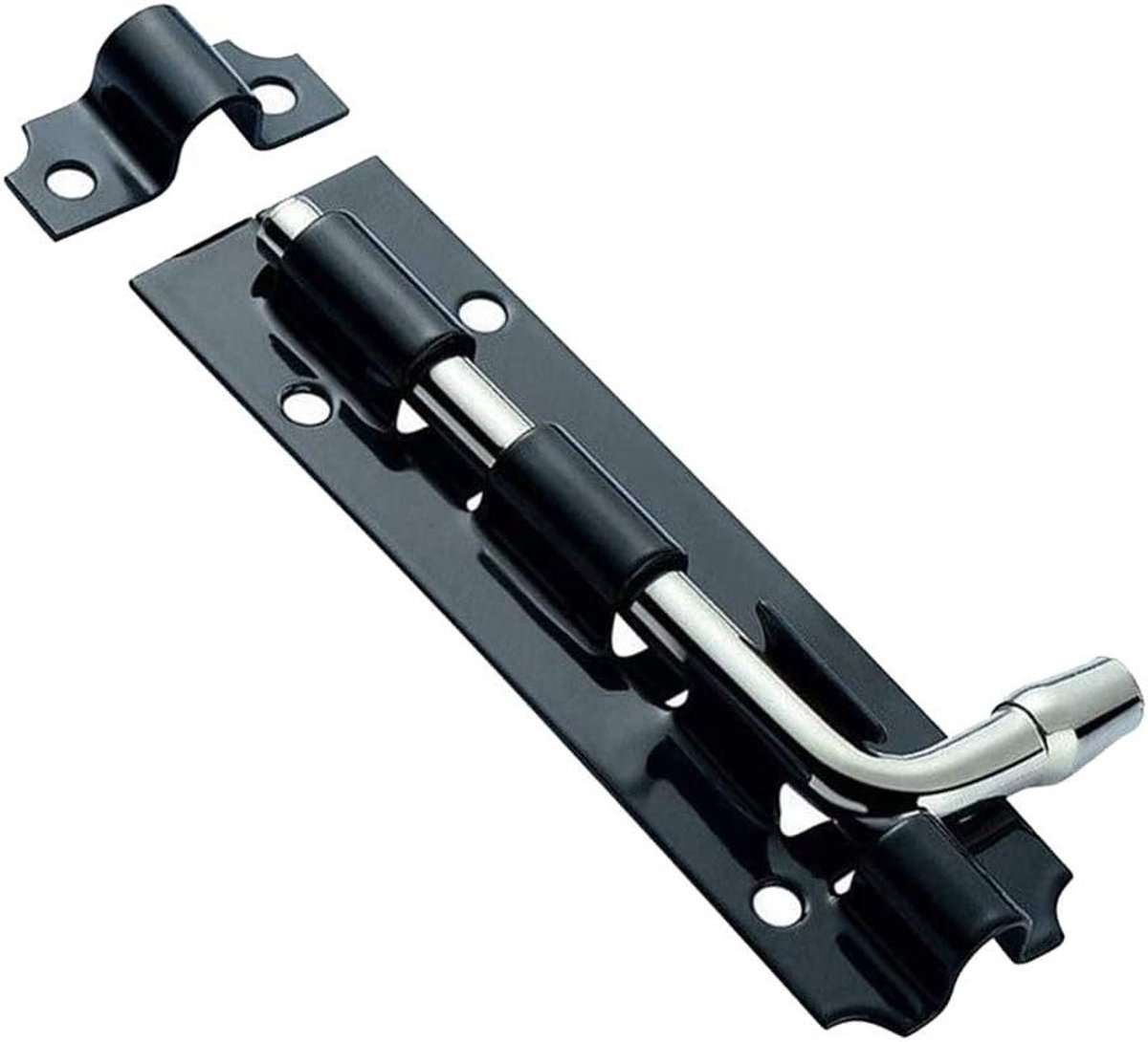 Set van 3 Zwarte Latch Catch voor Tuindeuren, Schuifdeuren en Schuren - 3 Inch Veiligheidsbeugels