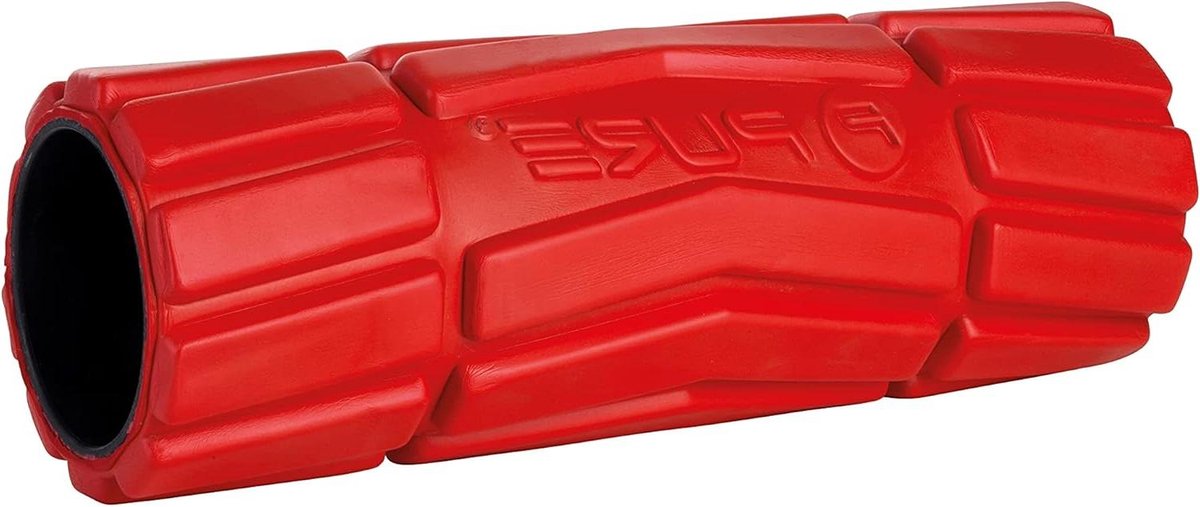 Massagerol - Fasciarol - Spierherstel - 2-zones structuur - 38 cm - Rood/zwart