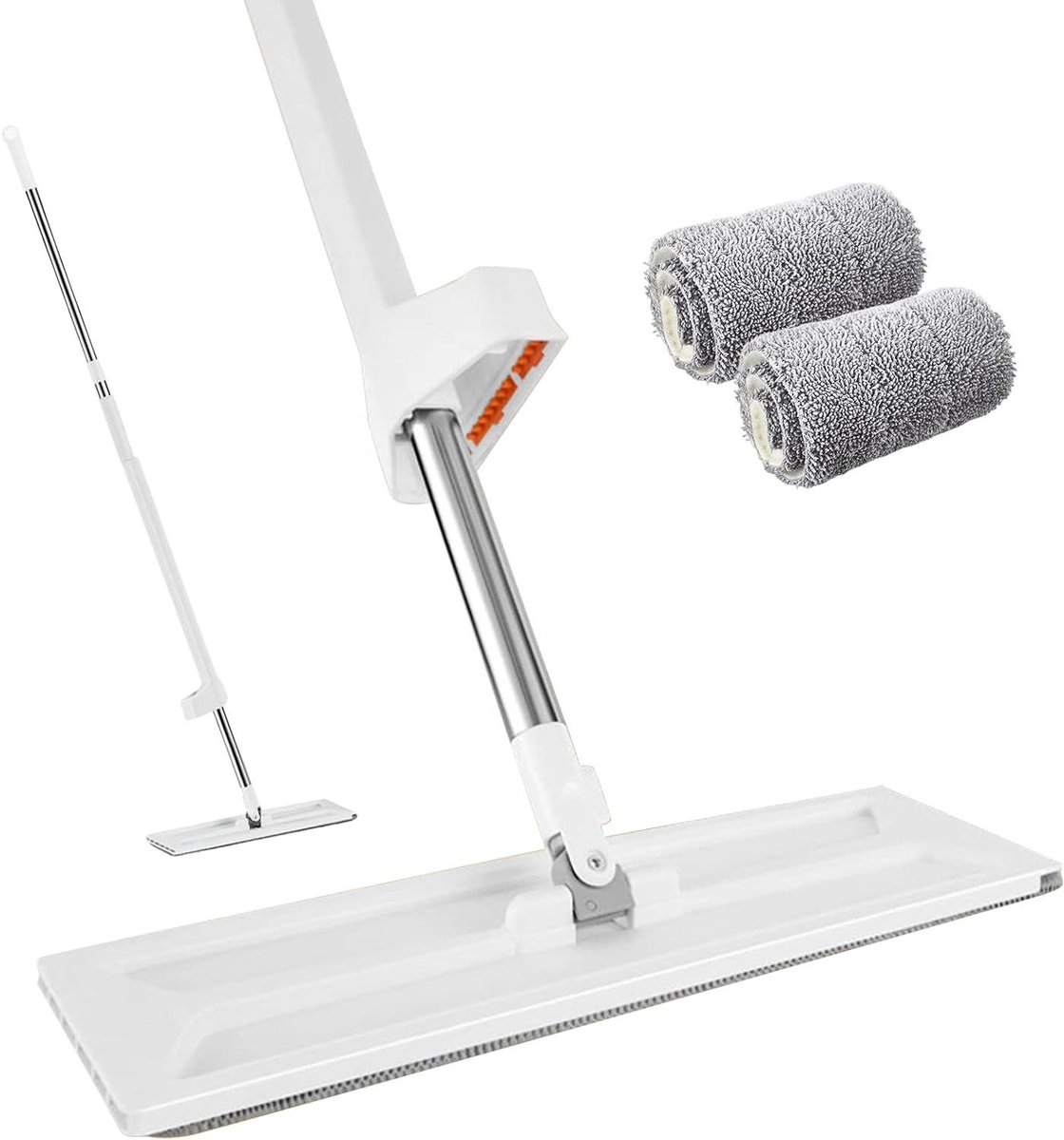 Vloerwisser - Microvezel mop - Vloeren reinigen - 360 graden rotatie - 35 cm breed - A