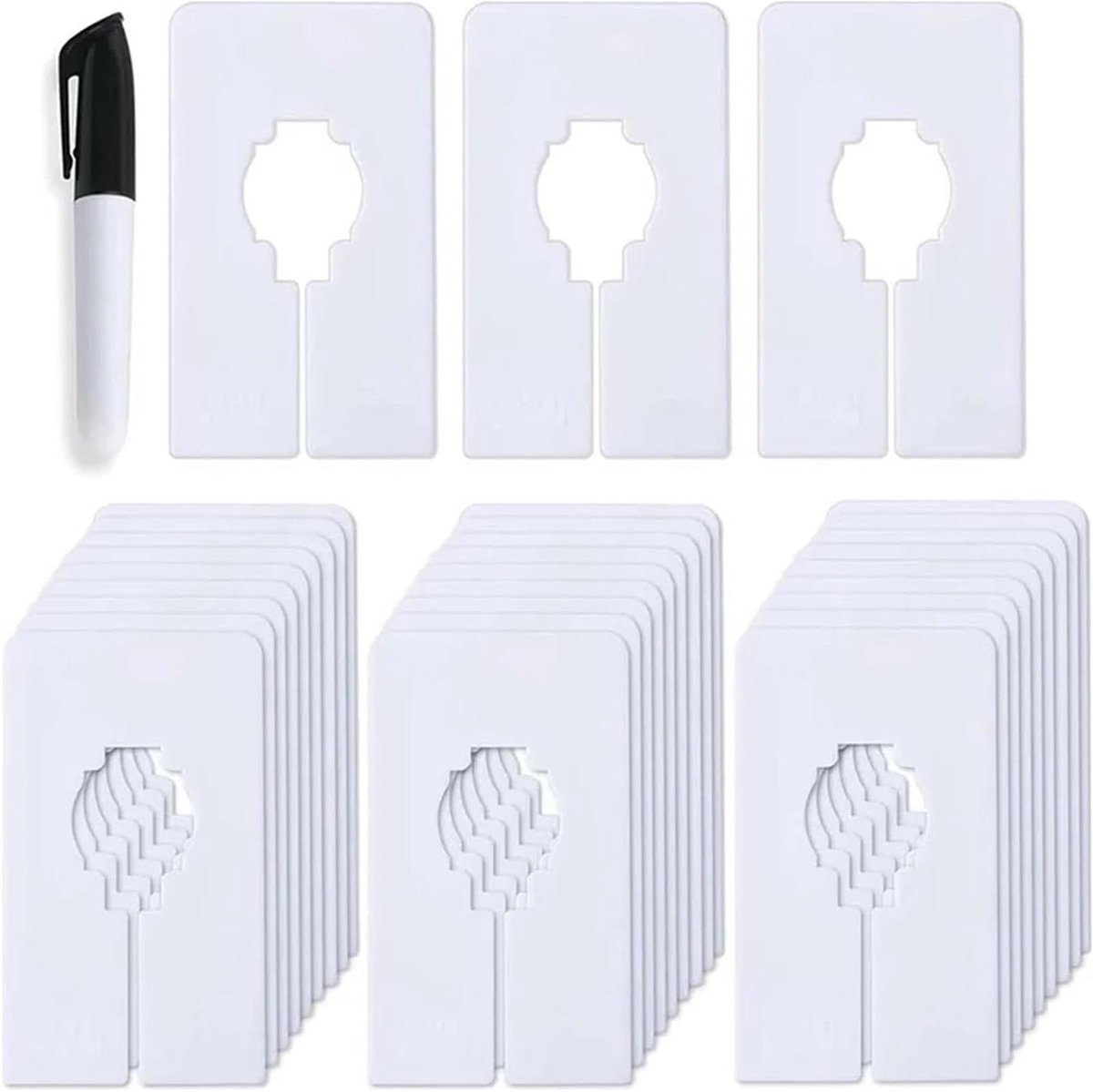 Kleding Maat Verdelers - Kast Organizers - Kast Ordenen - Duurzame Constructie - 35 Stuks - Wit