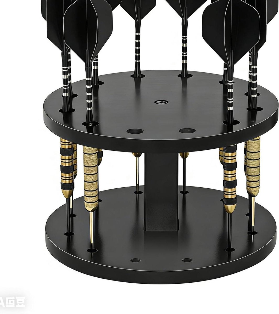 Dart Opbergstandaard - Dart Organizer - Darts Presenteren - Voor 12 Gemonteerde Darts - 16W cm - Zwart