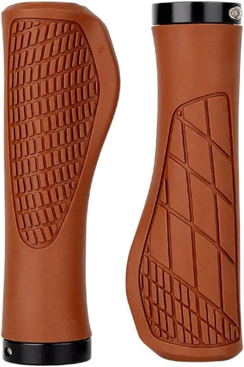 Fietshandvatten - Fietsstuur grips - Comfortabel fietsen - Antislip schokbestendig - 13 cm lengte - Bruin