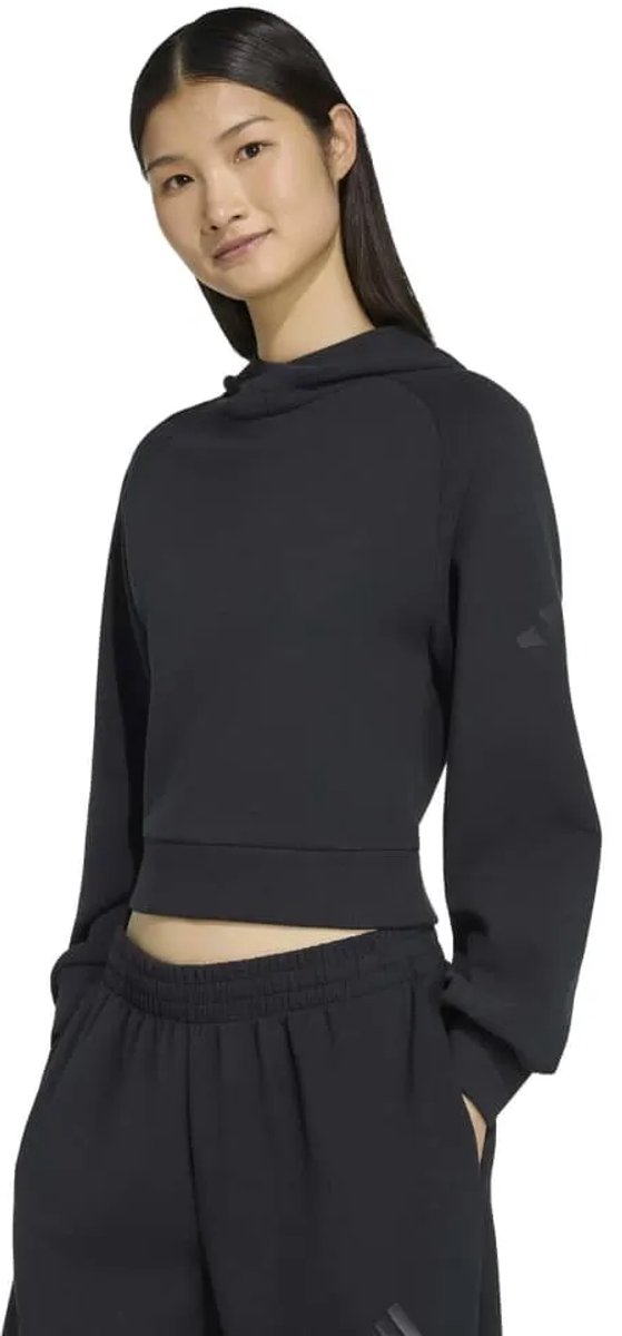 Adidas Soft Lux Hoodie M Regular Vrouw Zwart