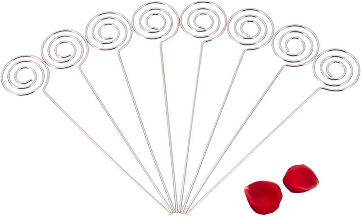 Memo Clips - Kaart Display - Foto's Tonen - Stevige Constructie - 50 Stuks - Zilver