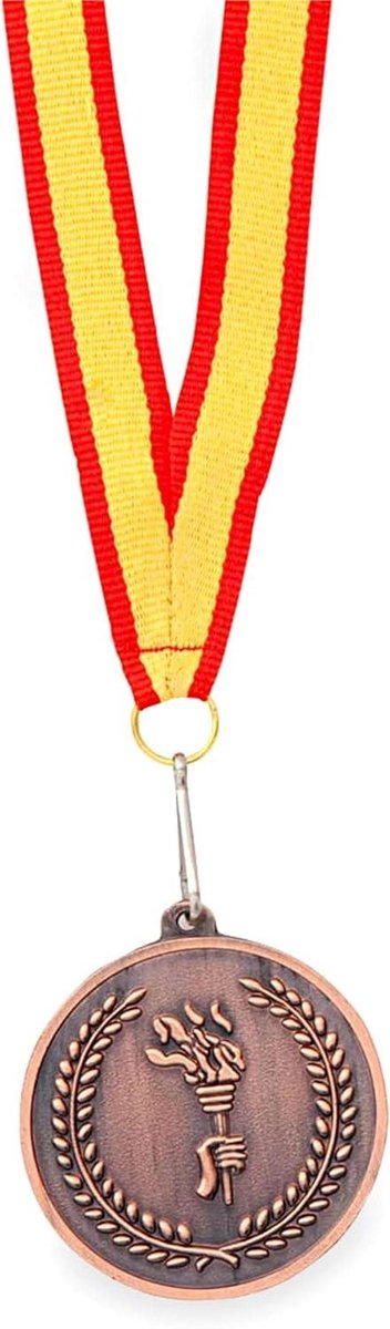 Medal set - Awards ceremonie - Wedstrijd winnaars - Met polyester band - 100 stuks - Brons