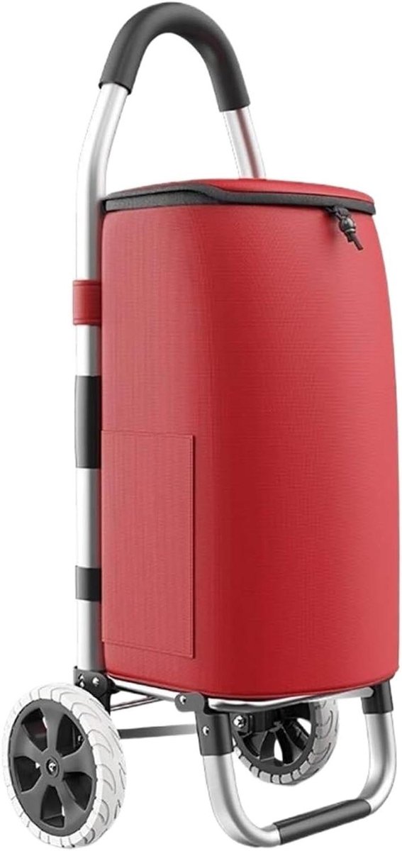 Winkelwagen - Boodschappentrolley - Boodschappen vervoeren - Klimt trappen - 103x33cm - Rood