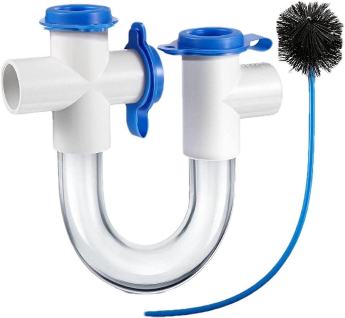 Condensaat P-val - Afvoer Sifon - HVAC Onderhoud - Transparant Ontwerp - 3/4 Inch - Grijs