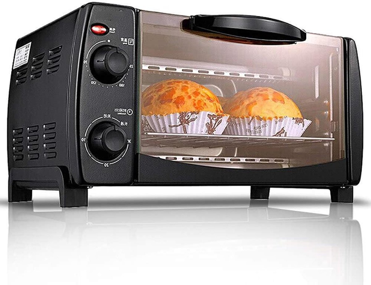 Mini Oven - Elektrische Oven - Compact Koken - Instelbare Temperatuur - 10 Liter - Rood