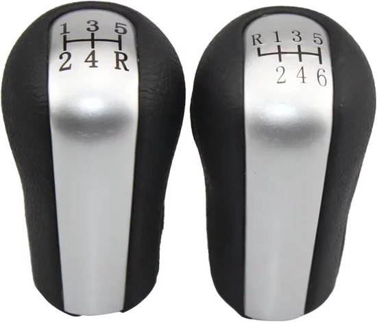 Schakelpookknop Set - Versnellingspook Upgrade - Comfortabel Rijden - Krasbestendig PU-leer - 6-versnellingen - Zwart — afbeelding 2