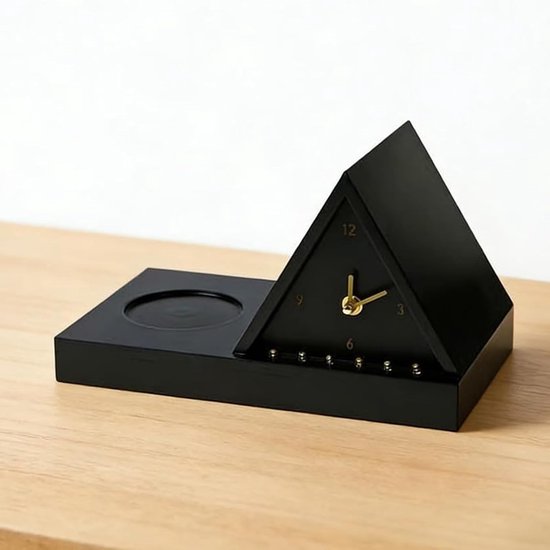 Lichtwekker - Nachtlamp Klok - Rustige Ochtend - Verstelbare Verlichting - 30 x 18 x 18 cm - Zwart — afbeelding 2