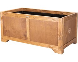 Houten Plantenbak - Grote Bloembak - Planten Buiten - Duurzaam Vurenhout - 80x42x45cm - Rozenhout Bruin