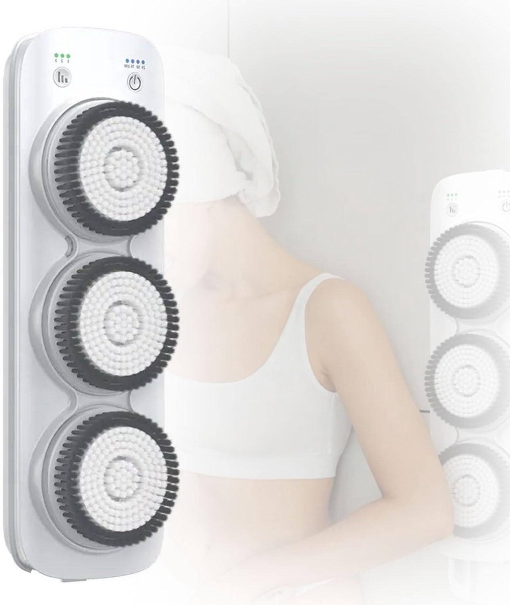 Elektrische Rugreiniger - Wandmontage Borstel - Badkamer Spa - 360 Graden Rotatie - 7800 mAh Batterij - Wit
