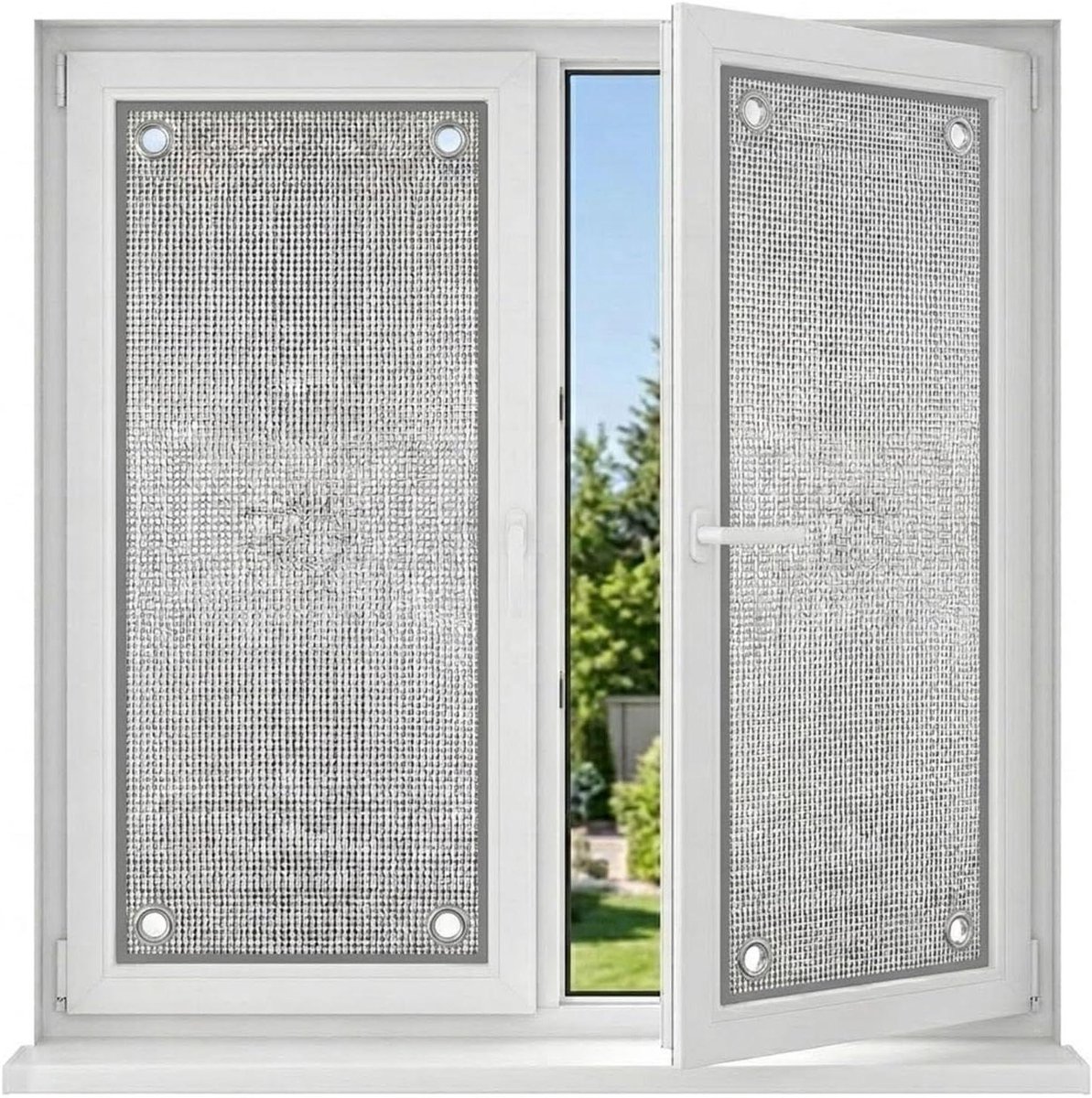 Raamfolie - Isolatie folie - Warmte regulatie - Dubbelzijdig reflecterend - 60x90 cm - Gri