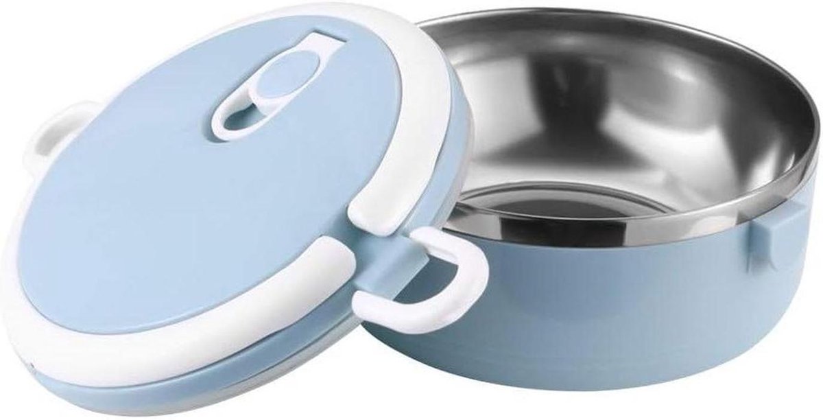 Lunchbox RVS - Voedselcontainer - Gezonde maaltijden - Lekvrij ontwerp - 700ml - Blauw