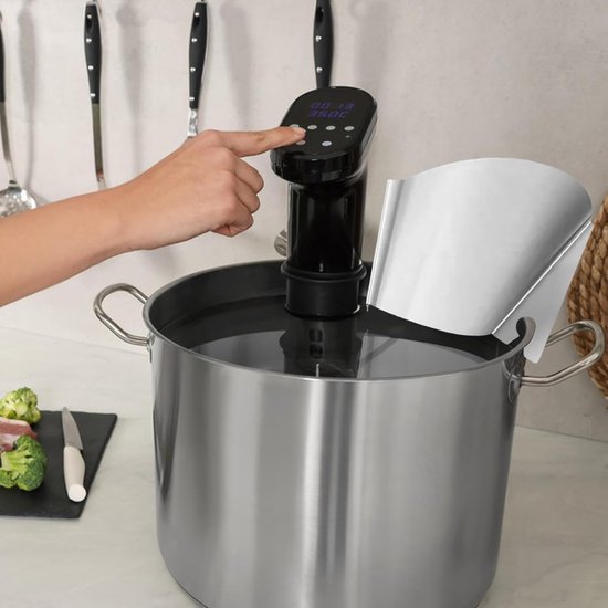 Spatdeksel Mixer - Keukenbescherming Schenktuit - Veilig Bereiden - Slijtvast Roestvrij Staal - 19x15x4 cm - Zilverkleurig — afbeelding 2