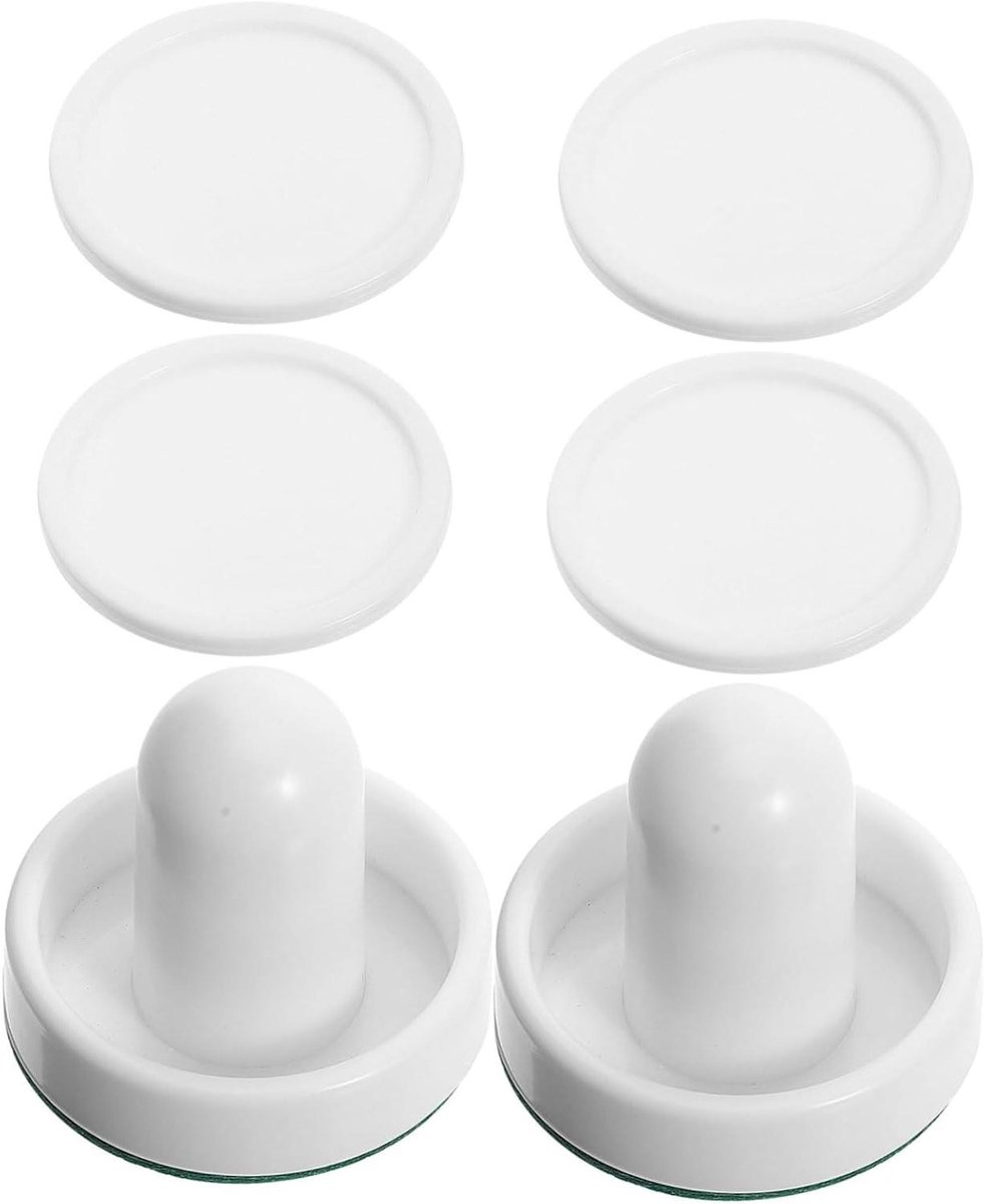 Airhockey Set - Hockey Duwers - Tafelspel Onderdelen - Duurzaam Kunststof - 8 Stuks - Wit