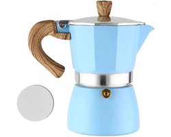 Koffiezetter - Espresso Maker - Koffie Zetten - Italiaanse Stijl - 150ml - Blauw